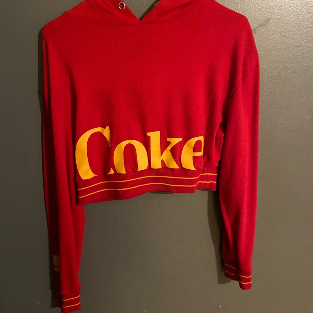 Red & Yellow Coke Bra and Hoodie Set